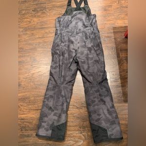 North Face Freedom Bib - two seasons old, grey/black Tonal Duck Camo Print